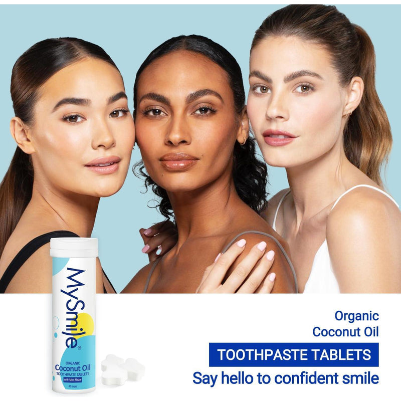 MySmile Organic Coconut Oil Toothpaste Tablets Teeth Whitening