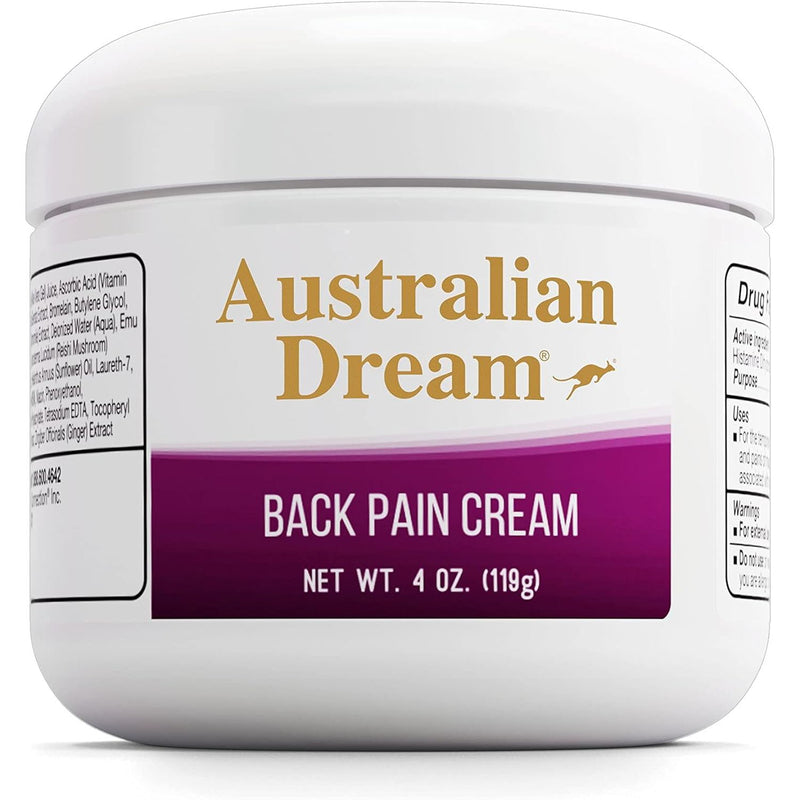Australian Dream Australian Dream Back Pain Cream 4 Oz Health Care White Smoke