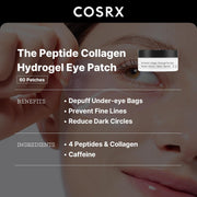 AsiaBeautyMall Cosrx The Peptide Collagen Hydrogel Eye Patch Eye Mask