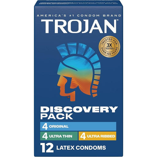Trojan Trojan Discovery Pack 12 Lubricated Latex Condoms Condoms