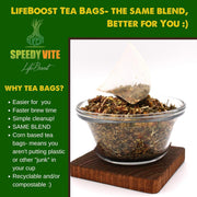 SpeedyVite® Blood LifeBoost® Tea | USDA Organic Herbal Cleansing Tea (4 oz / 8 oz / 28 Bags) | SpeedyVite® - FREE SHIPPING Tea