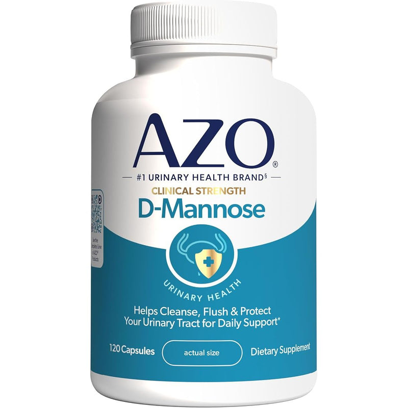 Azo Azo Cleanse + Protect D-Mannose Capsules For Urinary Tract Health - 120ct Vitamins & Supplements