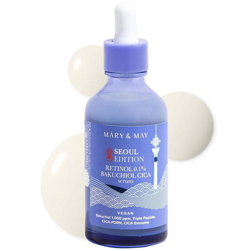 AsiaBeautyMall Mary & May Vegan Retinol 0.1% Bakuchiol Cica Serum Serum