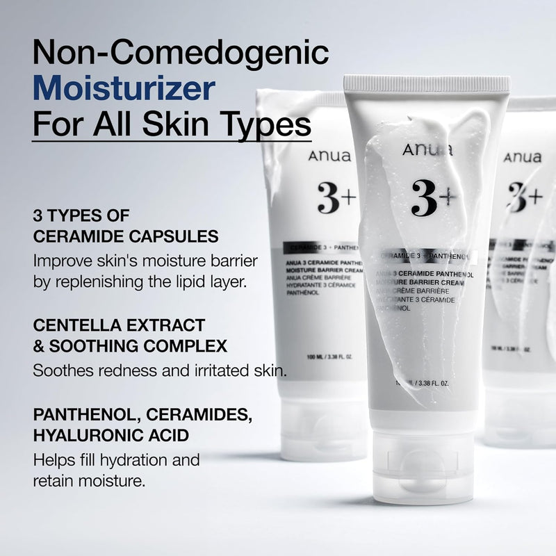 AsiaBeautyMall ANUA 3+ Ceramide Panthenol Moisture Barrier Cream Moisturizer