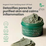 AsiaBeautyMall AXIS-Y Mugwort Pore Clarifying Wash Off Pack Face Mask Antique White