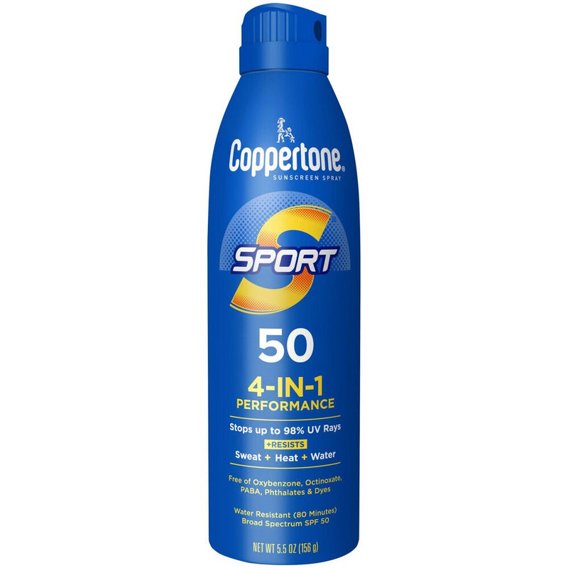 Coppertone SPORT Continuous Sunscreen Spray Broad Spectrum, 5.5 OZ, SPF 50
