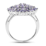 Bids.com 2.52 Carat Genuine Tanzanite .925 Sterling Silver Ring Rings