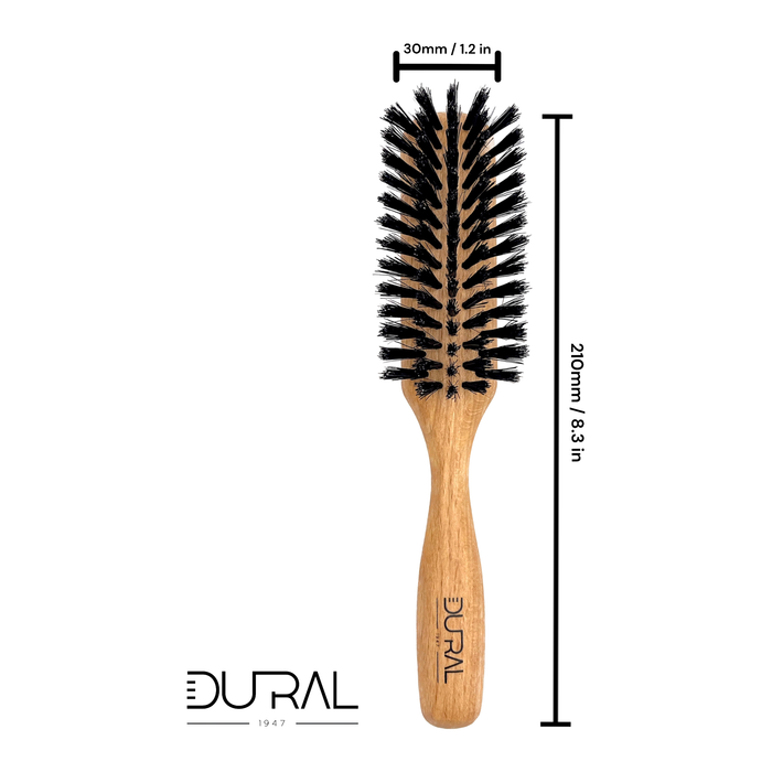 Dural Hair Brush 5 Rows Beech Wood Oiled Wild Boar Bristles