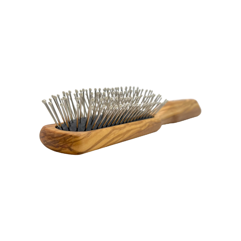 Dural Dural Wooden Rubber Cushion Brush Steel Pins with Plastic Tips Hair Brush