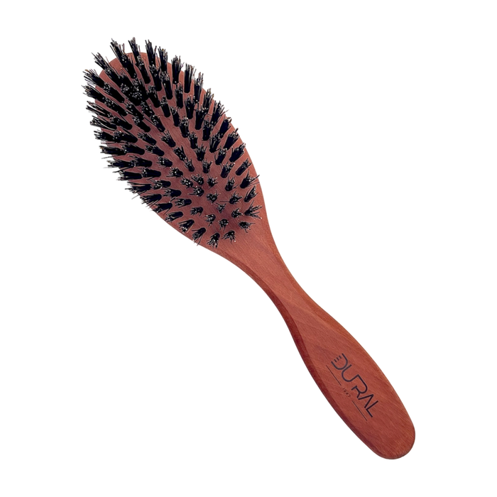 Dural Hair Brush 7 Rows Oiled Pear Wood Pure Wild Boar Bristles