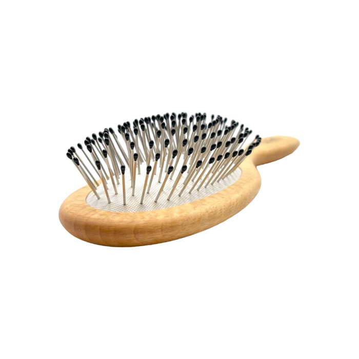 Dural Rubber Cushion Beech Wood Hair Brush, Steel Pins with Ball Tips