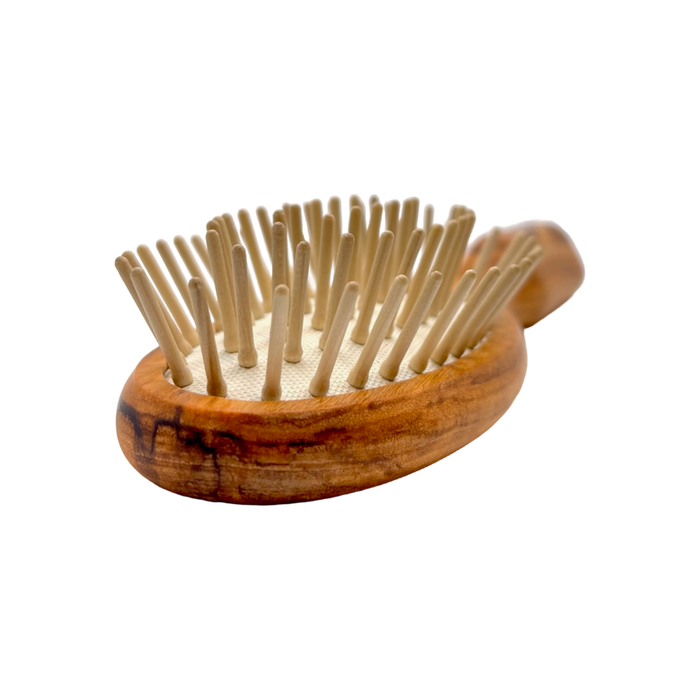 Dural Olive Wood Rubber Cushion Hair Brush with Wooden Pins