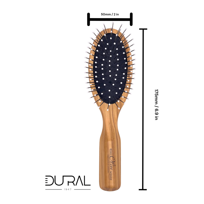 Dural Dural Olive wood hair brush with rubber cushion, steel pins with ball tips Hair Brush