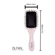 Dural Dural Wooden Paddle Brush small Beech Wood Plastic pins with ball tips Hair Brush