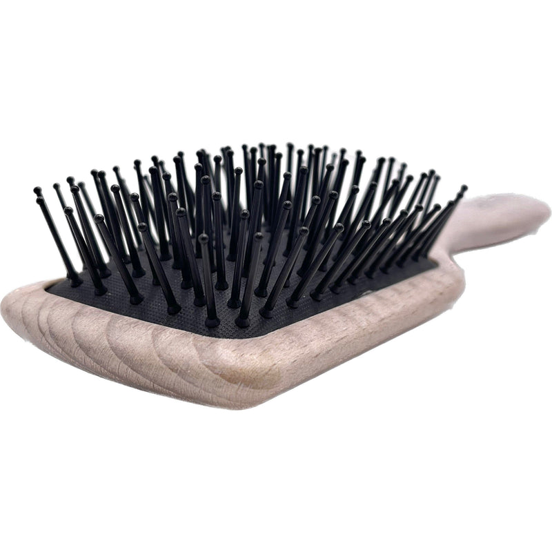 Dural Dural Wooden Paddle Brush small Beech Wood Plastic pins with ball tips Hair Brush
