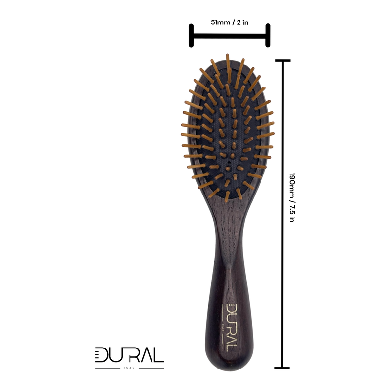 Dural Dural ash wood, rubber cushion Hair Brush with wooden pins Hair Brush