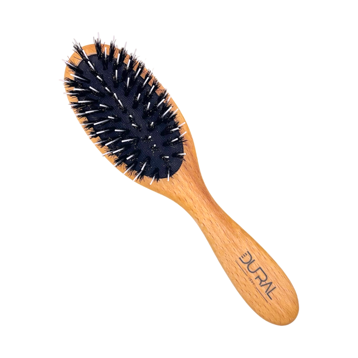 Dural Beech Wood rubber cushion hair brush with boar bristles and nylon