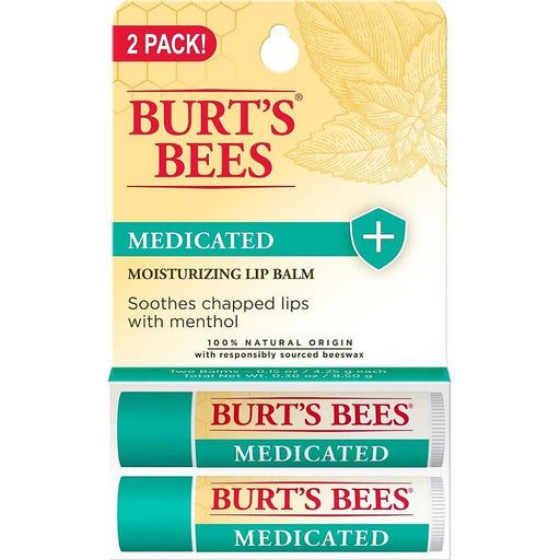 Burt's Bees Burt's Bees Medicated Lip Balm With Menthol & Eucalyptus - 2ct Lip Balms & Treatments