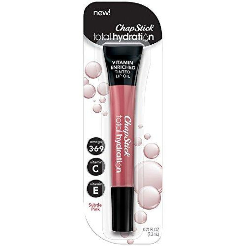 ChapStick ChapStick Total Hydration Vitamin Enriched Tinted Lip Oil, Subtle Pink, 0.24 Ounce Lip Balms & Treatments White Smoke