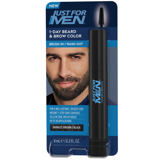 Just For Men Just For Men 1-Day Temporary Beard & Brow Color, Up To 30 Applications - 0.3 Fl Oz Hair Color