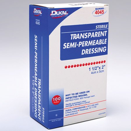 Dukal DUKAL Transparent Dressing, 2" x 2.75", Box of 100 Dressings Medical Tape & Bandages