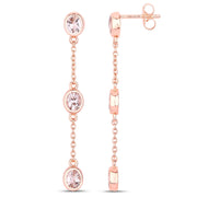 Bids.com 1.62 Carat Genuine Morganite .925 Sterling Silver Earrings Earrings