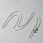 Bids.com 14k White Gold Diamond Cut Cable Link Chain 0.8mm Necklaces