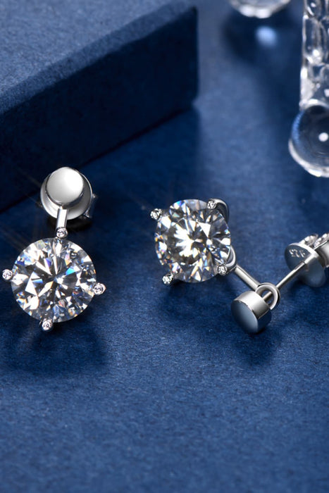 Adored 4 Carat Moissanite Drop Earrings