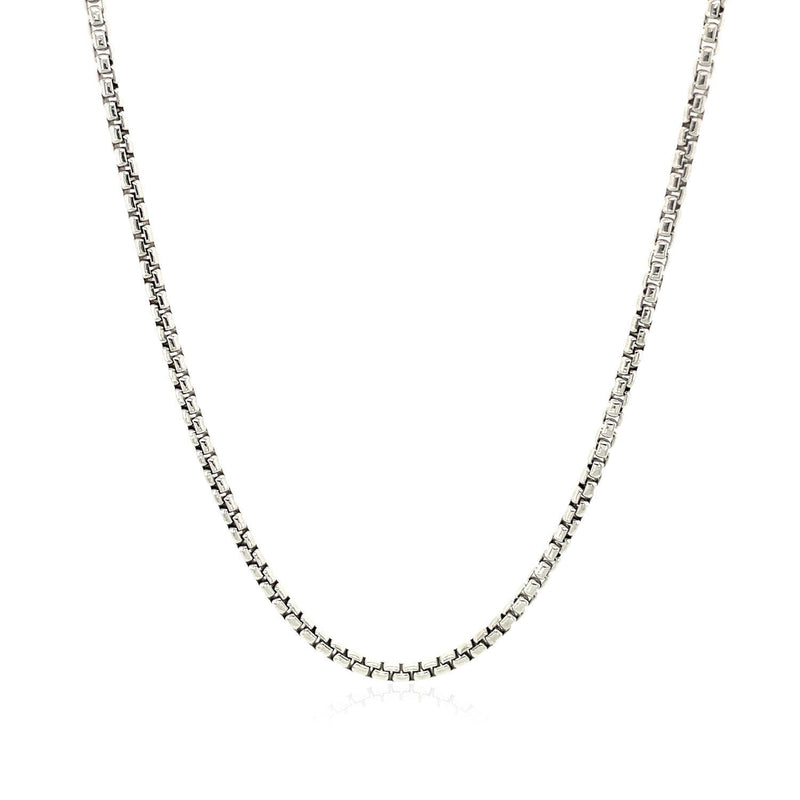 Bids.com 14k White Gold Round Box Chain 1.7mm Necklaces