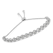 Bids.com .925 Sterling Silver 1/4 cttw Round-cut Diamond Bolo Bracelet (I-J Color, I3 Clarity) Bracelets