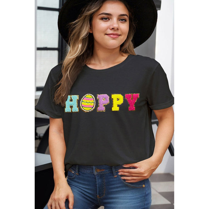 Plus Size Round Neck Short Sleeve T-Shirt