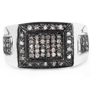 Bids.com 0.52 Carat Genuine Champagne Diamond .925 Sterling Silver Ring Rings