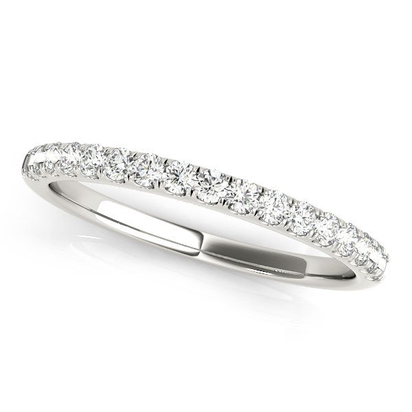 Bids.com 14k White Gold Diamond Scallop Setting Wedding Band (1/3 cttw) Rings