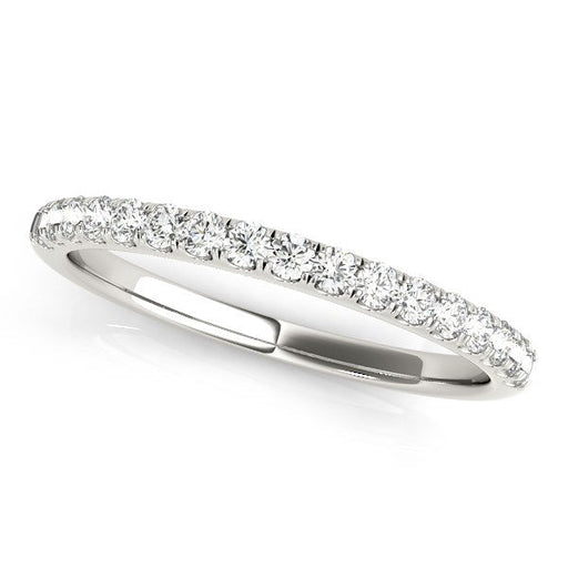 Bids.com 14k White Gold Diamond Scallop Setting Wedding Band (1/3 cttw) Rings