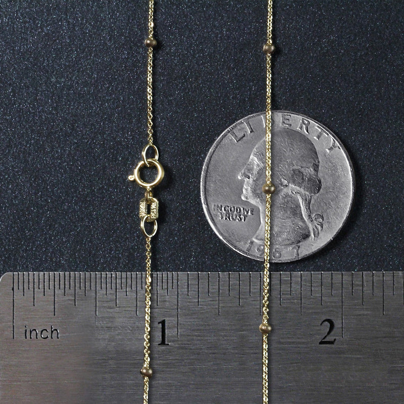 Bids.com Bead Links Saturn Chain in 14k Yellow Gold (3.5mm) Necklaces