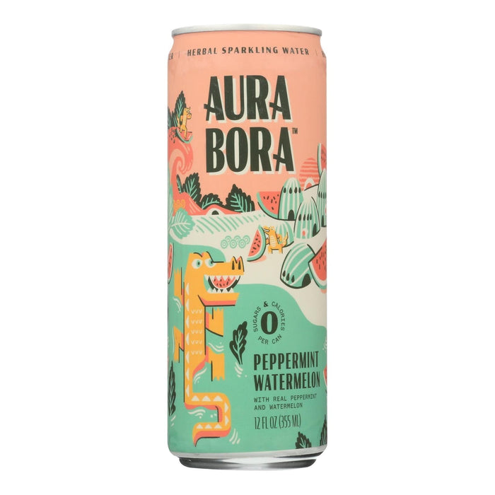 Aura Bora - Sparkling Water Permant Wtermelon (Pack of 12-12 Flz)