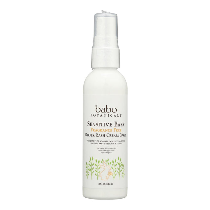 Babo Botanicals Diaper Cream Spray (Pack of 3) Sensitive Formula - Fragrance Free