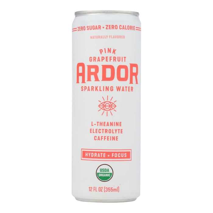 Ardor Sparkling Water - Pink Grapefruit  12 Fl Oz - (Pack of 12)