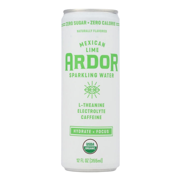 Ardor Sparkling Water - Mexican Lime (Pack of 12-12oz)