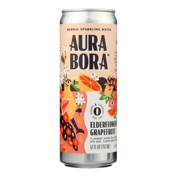 Aura Bora SPK Water Elderflowwr Grapefruit - 12 x 12 Oz (Case of 12)