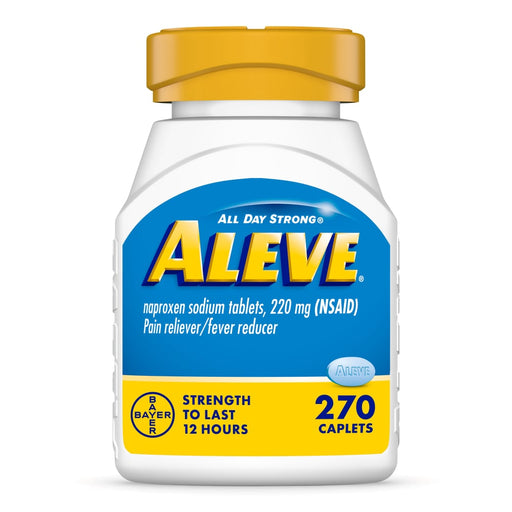 Aleve Aleve Pain Reliever & Fever Reducer, 220mg Naproxen Sodium, 270 Count Caplets, Value Size Medicine & Drugs White Smoke