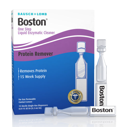 Bausch & Lomb Bausch & Lomb Boston One Step Liquid Enzymatic Cleaner, Protein Remover, 0.01 Fl Oz Medicine & Drugs