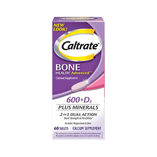 Caltrate Caltrate 600+D3 Plus Minerals Bone Health Advanced - 60 Tablets Vitamins & Supplements