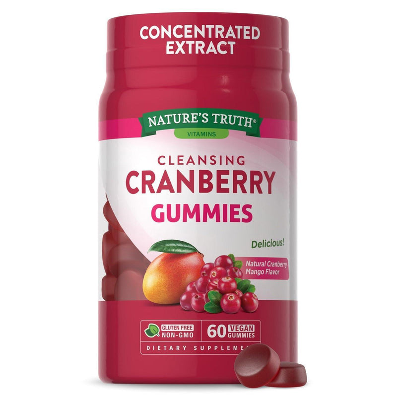 Nature's Truth Nature's Truth Cranberry, Cleansing, Gummies, Natural Cranberry Mango Flavor Vitamins & Supplements
