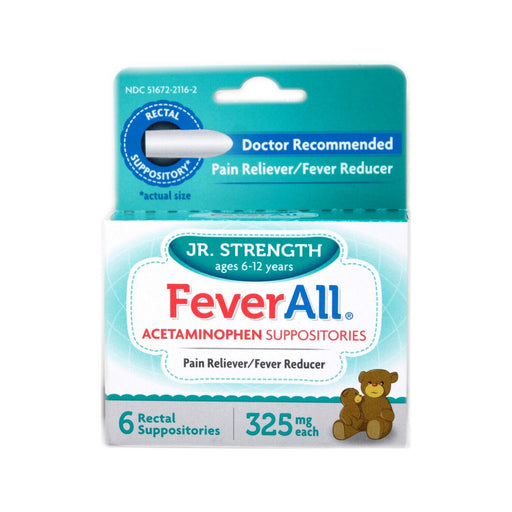 Feverall Feverall Fever All Jr. Strength Acetaminophen Suppositories 325 Mg Health Care