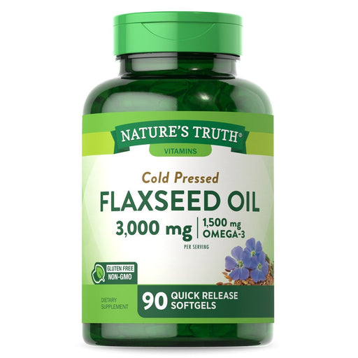 Nature's Truth Nature's Truth® Cold Pressed Flaxseed Oil – 1000 mg (Quick Release Softgels) Vitamins & Supplements