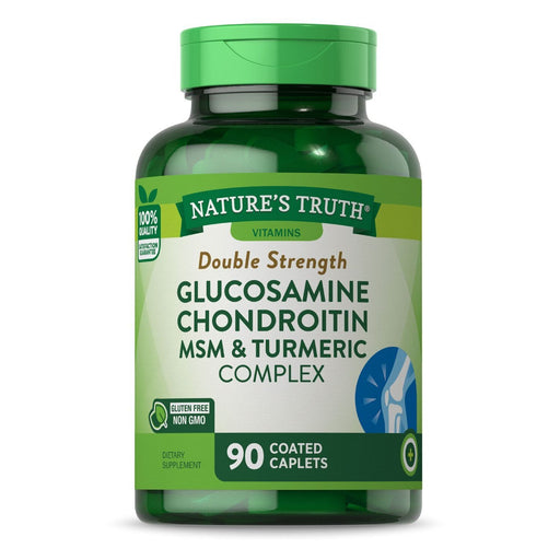 Nature's Truth Nature's Truth Glucosamine Chondroitin MSM & Turmeric Complex Double Strength Coated Caplets 90ct Vitamins & Supplements