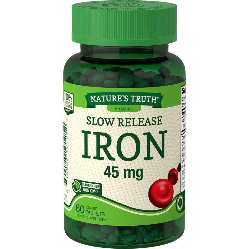 Nature's Truth Nature's Truth Slow Release Tablets 45 Mg Iron Vitamins & Supplements