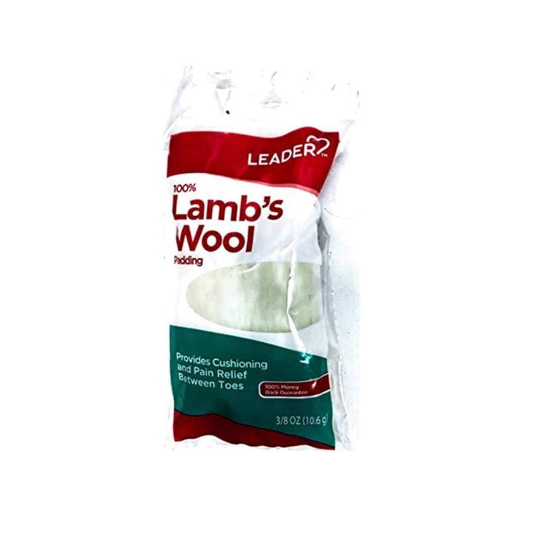 Leader Leader Padding, 100% Lamb's Wool, 0.375 Oz Foot Care White Smoke