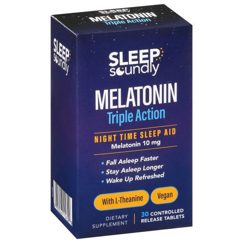 Sleep Soundly Sleep Soundly Melatonin Triple Action 10 Mg Tablets 30Ct Vitamins & Supplements